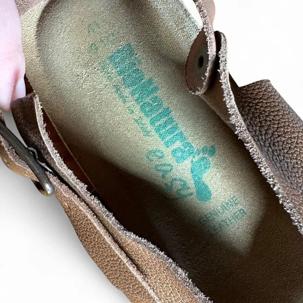 Bionatura Easy Tessa Brown Leather Cork Wedge Sandals Women's 9.5 US 41 EU - Picture 6 of 7